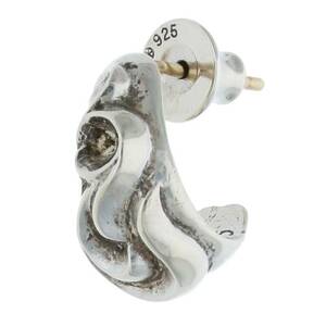 クロムハーツ Chrome Hearts CARVED TEARDROP/カーブドティアドロップ シルバーピアス 中古 SS07