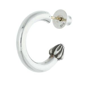 クロムハーツ Chrome Hearts HOOP PLAIN/プレーンフープ シルバーピアス 中古 GZ11