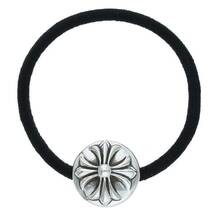 クロムハーツ Chrome Hearts HAIRBAND/クロスボールボタンヘアゴム シルバーコンチョ 中古 OM10_画像1