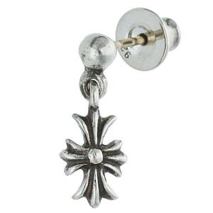 クロムハーツ Chrome Hearts TNY E CH PLS 1/タイニーECHプラスドロップ シルバーピアス 中古 NO05