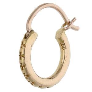 クロムハーツ Chrome Hearts 22K HOOP TFL SML ゴールドピアス 中古 SJ02