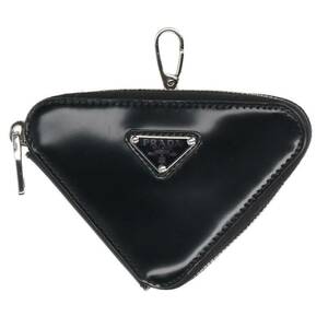 プラダ PRADA 1TL433 トライアングルロゴブラッシュドレザーポーチ 中古 NO05