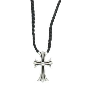 クロムハーツ Chrome Hearts CH CRS SML BC/スモールCHクロスボロチップ Wボロチップ/シルバーネックレス 中古 SJ02