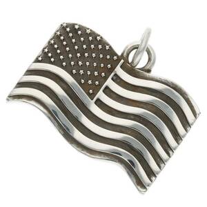 クロムハーツ Chrome Hearts AMERICAN FLAG/アメリカンフラッグ シルバーネックレストップ 中古 SS07