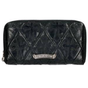 クロムハーツ Chrome Hearts REC F ZIP/QUILTED セメタリークロスキルティングレザーウォレット財布 中古 GZ11