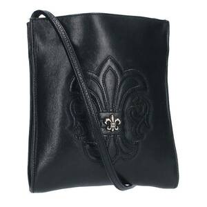 クロムハーツ Chrome Hearts SQ PKT BS FLEUR/スクエアポケットBSフレア レザーパッチショルダーバッグ 中古 OS06