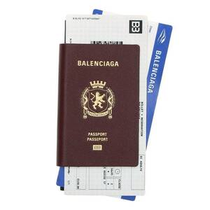 バレンシアガ BALENCIAGA 787777 2チケットパスポートデザインロングウォレット財布 中古 FK04