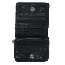 クロムハーツ Chrome Hearts SQ ZIP BILL/スクエアジップビル ラウンドジップレザーウォレット財布 中古 SS07_画像3