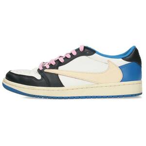 ナイキ NIKE トラヴィススコット AIR JORDAN 1 LOW OG SP FRAGMENT DM7866-140 26.5cm エアジョーダン1ロースニーカー 中古 SB01