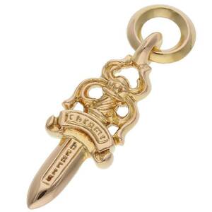 クロムハーツ Chrome Hearts 22K #5DAGGER/#5ダガーチャーム ゴールドネックレストップ 中古 SS07