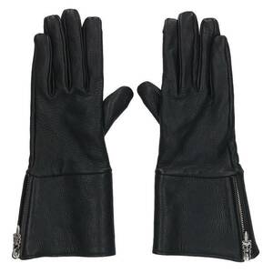 クロムハーツ Chrome Hearts DGR ZIP GROVE/ダガージップグローブ サイズ:8 レザー手袋 中古 SJ02