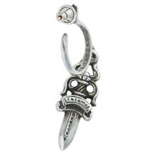 クロムハーツ Chrome Hearts No5 DAGGER/#5 ダガーフープ シルバーピアス 中古 SJ02_画像2