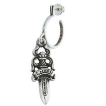 クロムハーツ Chrome Hearts No5 DAGGER/#5 ダガーフープ シルバーピアス 中古 SJ02_画像1