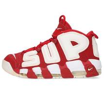 ナイキ NIKE シュプリーム 17SS AIR MORE UPTEMPO 902290-600 サイズ:28.5cm エアモアアップテンポスニーカー 中古 BS99_画像1