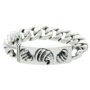  Chrome Hearts Chrome Hearts ID CROW / черный uID Classic ссылка размер :13LINK серебряный браслет б/у NO05