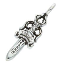 クロムハーツ Chrome Hearts DOUBLE DAGGER/ダブルダガー ペンダント/シルバーネックレストップ 中古 OM10_画像1