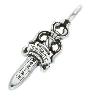 クロムハーツ Chrome Hearts DOUBLE DAGGER/ダブルダガー ペンダント/シルバーネックレストップ 中古 OM10