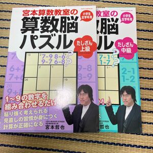 宮本算数教室の算数脳パズルたしざん中級と上級　小学生全学年用 宮本哲也／著