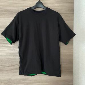 ボッテガヴェネタ レディース リバーシブルTシャツ ブラック×パラキート XSの画像2
