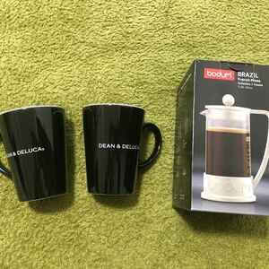 DEAN & DELUCAマグカップ　BODUM フレンチプレスコーヒーメーカーBRAZIL 