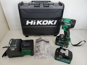 SE2911-0405-98 【ほぼ未使用】 HiKOKI ハイコーキ マルチボルト 36V コードレスインパクトドライバ WH36DD 本体 バッテリX2 充電器