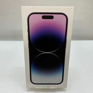 SD512-240418-108【中古】Apple iphone 14 Pro 128GB SIMフリー アップルストア購入品 ディープパープルの画像1