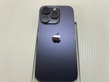 SD512-240418-108【中古】Apple iphone 14 Pro 128GB SIMフリー アップルストア購入品 ディープパープル_画像9