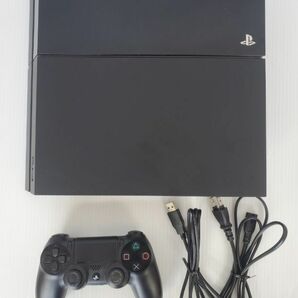 SE2988-0425-46 【ジャンク・現状品】 SONY PlayStation4 PS4 CUH-1000A 500GB ジェット・ブラック 本体 ワイヤレスコントローラー セットの画像1