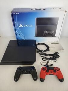 SE2996-0426-46 【中古】 SONY PlayStation4 PS4 CUH-1000A B01 500GB ジェット・ブラック 本体 ワイヤレスコントローラー2点付