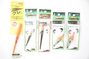  fishing . speed feeling gray 2 ps * gray Ace 2 ps * solid gray small back-lash type rod-float 5 pcs set [ unused goods ]