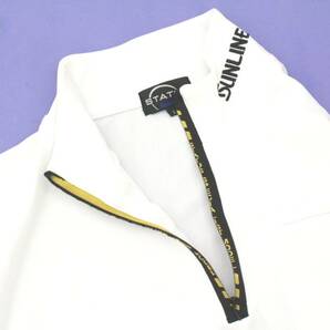 サンライン ステータス・ジップアップ DRYシャツ STWー0841（ホワイト） Lサイズ 【中古良品】の画像4