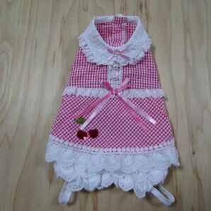 ブルブブ XXSサイズ Gingham Bloomer ギンガムワンピース ブルマ付き 濃いピンク 中古 定価12870円