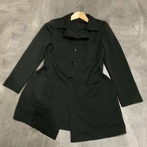 LL ▼ 洗練されたデザイン!! '日本製' YUKI TORII INTERNATIONAL ユキ トリイ ストレッチ素材 ボタン ジャケット size:9 レディース BLK