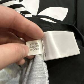 AA ■ 15年製 '洗礼されたデザイン' adidas originals アディダスオリジナルス 半袖 ビッグロゴ 異素材切り替え Tシャツ カットソー AJ7299の画像6