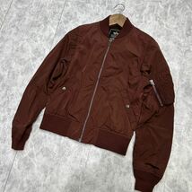 HH ■ 古着 '洗礼されたデザイン' Alpha INDUSTRIES アルファインダストリーズ MA-1 フライトジャケット M レディース 上着 アウター 赤系_画像1