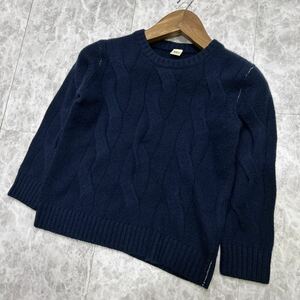 Q ■ 極上CASHMERE100% '着心地抜群' Ron Herman ロンハーマン 長袖 カシミヤ ニット セーター S レディース 婦人服 トップス 古着 NAVY