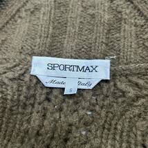 NN ■ イタリア製 '高級感溢れる' SPORTMAX スポーツマックス 高品質 アルパカ WOOL混 ジップアップ ニット ジャケット S 国内正規品 古着 _画像6