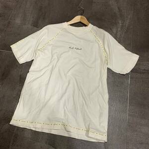 KK ▼ 都会のカジュアルウェア '日本製' KARL HELMUT カールヘルム ロゴプリント コットン100% 半袖 Tシャツ / カットソー size:L メンズ