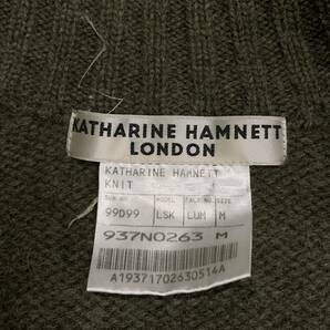 KK ▼ 着心地抜群!! KATHARINE HAMNETT LONDON キャサリンハムネットロンドン ウール混 ニット ジャケット size:M メンズ 上着 カーキの画像8