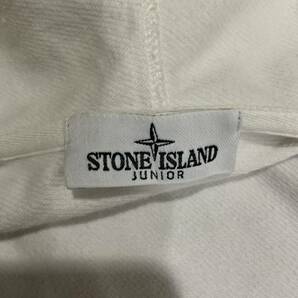 K ▼ 都会のカジュアルウェア!! STONE ISLAND JUNIOR ストーンアイランド 子供服 ジップアップ パーカ / フーディ size:142 キッズ WHITEの画像8