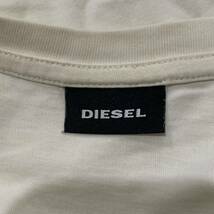 Z ▼ 都会のカジュアルウェア '着心地抜群' DIESEL ディーゼル 刺繍 コットン100% 半袖 Tシャツ / カットソー size:L メンズ WHITE_画像5