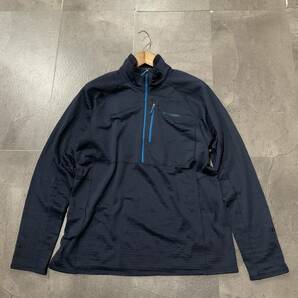 QQ ▼ 大きいサイズ!! 'POLARTEC' Patagonia パタゴニア ストレッチ ハーフジップ 長袖 フリースジャケット size:XL メンズ NAVYの画像2