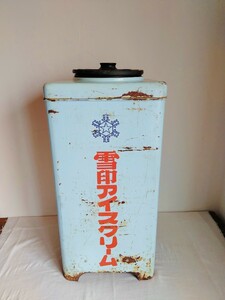  snow seal ice cream box Showa Retro that time thing thermos bottle cold . container antique ice candy 