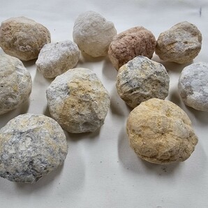 S-119 天然石 原石 モロッコ産 水晶ジオード 自分で割る １１個の画像4