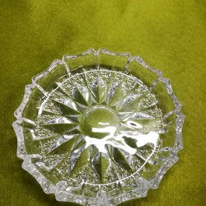 g_t U792 昭和レトロ ガラス製豆皿 三枚組 キラキラしていて夏らしい小皿です。中古の画像4