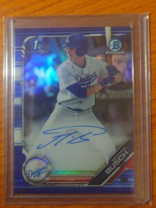 Bowman chrome 2019 MICHAEL BUSCH Auto Blue Refractor /150