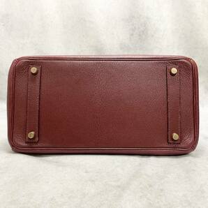 1円〜美品 HERMES エルメス バーキン30 フィヨルド ルージュアッシュ ゴールド金具 □E刻印 トートバックの画像5