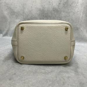 1円〜美品 HERMES エルメス ピコタンロック18/PM トリヨンクレマンス べトン ゴールド金具 C刻印 ハンドバックの画像7