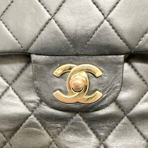 1円〜美品 CHANEL シャネル マトラッセ25 ラムスキン ターンロック チェーン ショルダーバック 8番の画像6