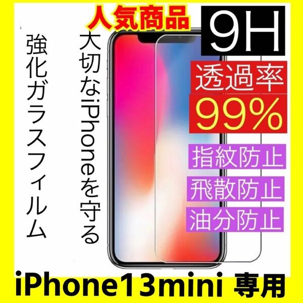 iPhone13mini ガラスフィルム